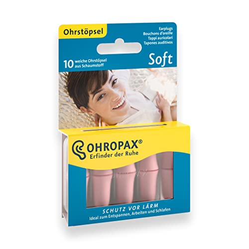 OHROPAX - Soft - Ohrstöpsel - - Wiederverwendbare In-Ohr-Stöpsel aus Schaumstoff gegen schädlichen Lärm - zum...