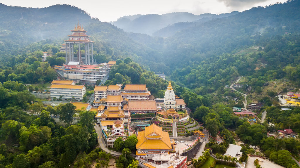 Luftaufnahme vom Kek Lok Si Tempel