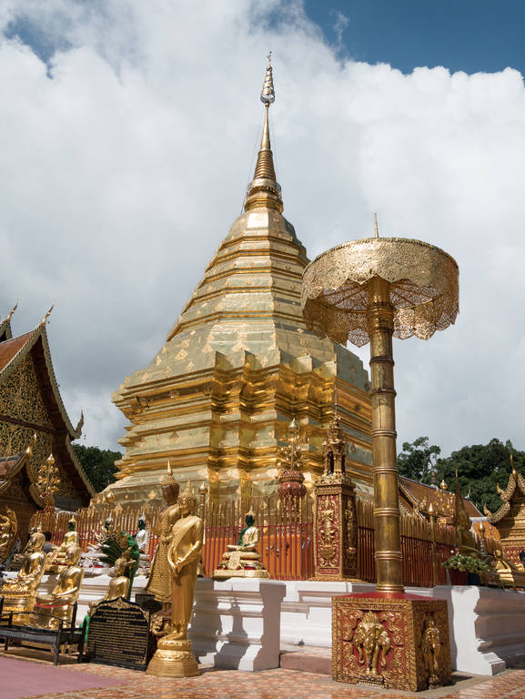 Wat Phra That Doi Suthep Tempel - Goldene Chedi