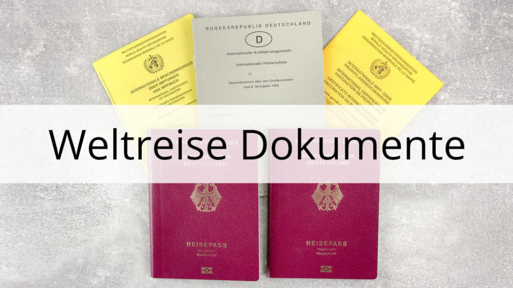 Weltreise Dokumente Übersicht Thumbnail