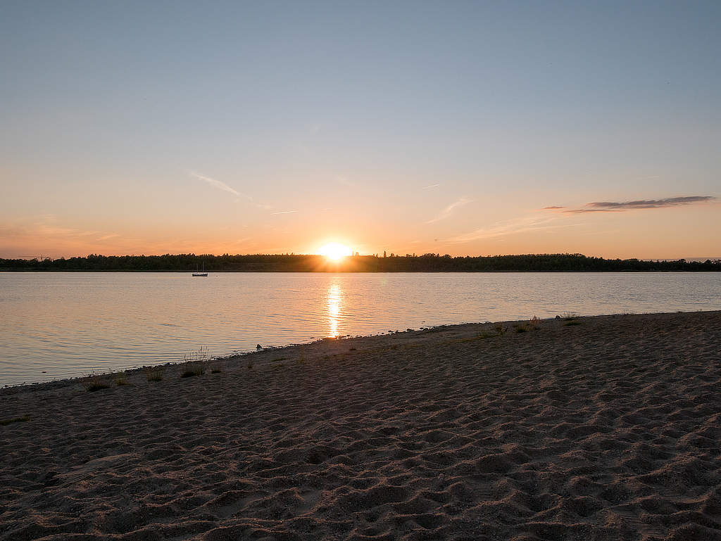 Sonnenuntergang in Schladitzer Bucht