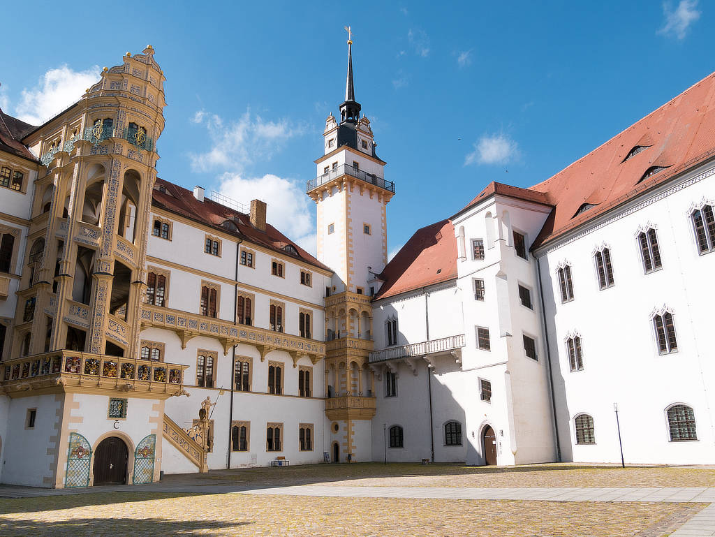 Schloss Hartenfels mit Großer Wendelstein und Hausmannsturm