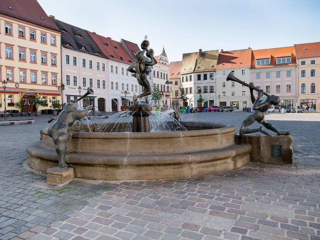 Brunnen auf Marktplatz Torgau