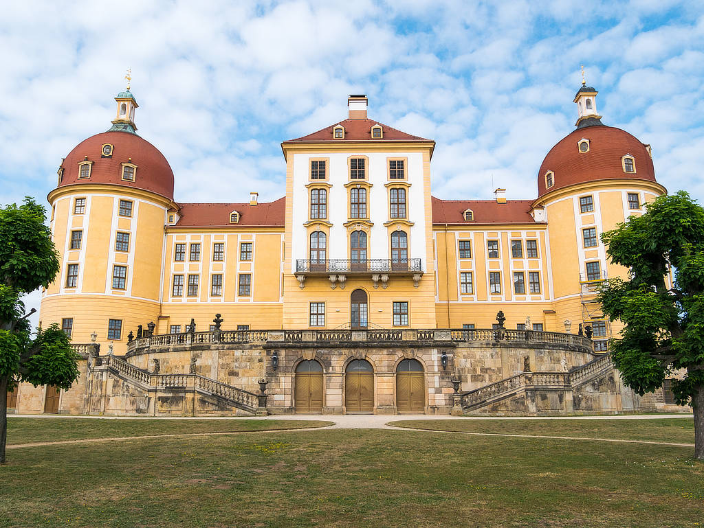 Schloss Moritzburg mit Terrasse